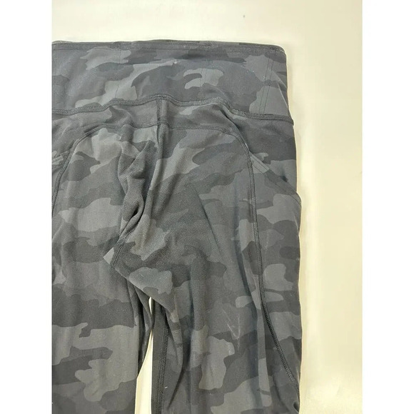 Lululemon Legging 4 Fast Free HR Tight Br Nulux 365 Camo Deep Coal Pocket Flaw - Picture 9 of 10